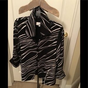 Caroline Rose black and white jacket.